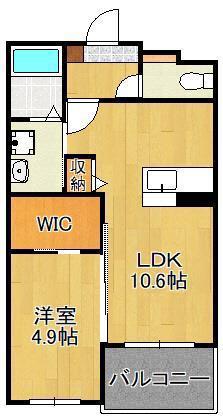FIRST STEP KITAIZUMI(1LDK/2階)の間取り写真