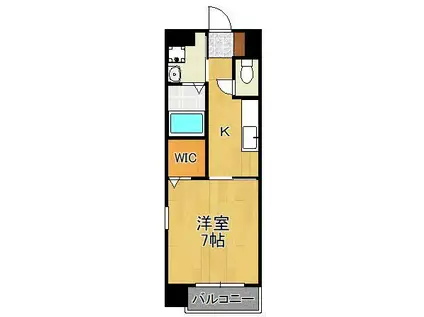 SUN RICH S・T(1K/6階)の間取り写真