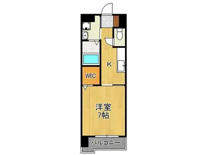 SUN RICH S・T(1K/8階)の間取り写真