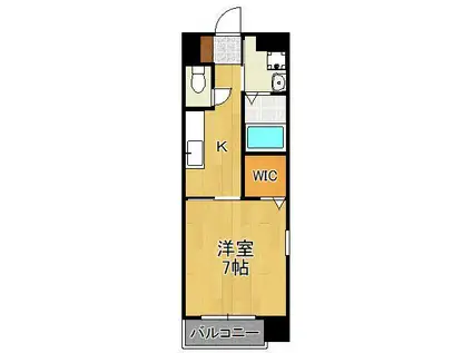 SUN RICH S・T(1K/5階)の間取り写真