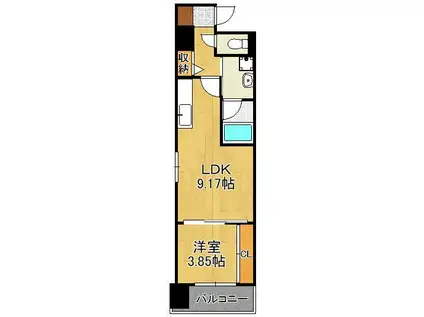 GRACECOAST(1LDK/5階)の間取り写真