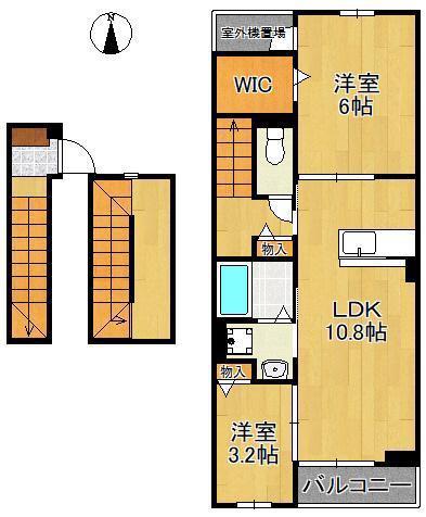 ヴェルデメゾン(2LDK/3階)の間取り写真