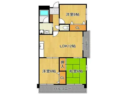 デニエ守恒(3LDK/2階)の間取り写真