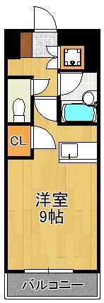 グローリー北方Ⅱ(ワンルーム/3階)の間取り写真
