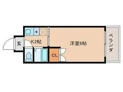 アルテハイム小倉(1K/5階)の間取り写真