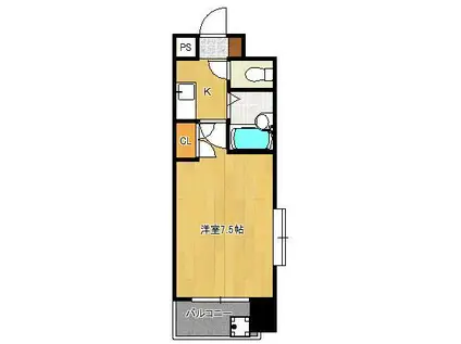 リファレンス北方1(1K/7階)の間取り写真