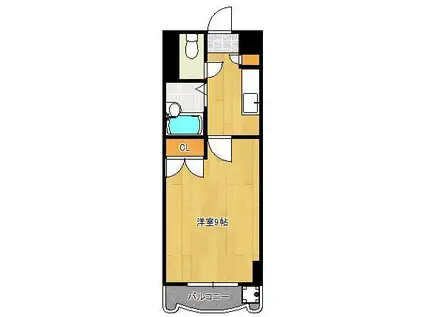 ロイヤルセンチュリー(1K/9階)の間取り写真