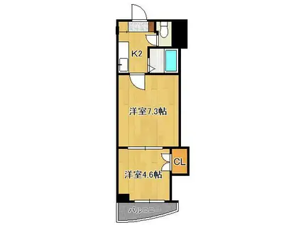 ロイヤルマキシム(2K/10階)の間取り写真