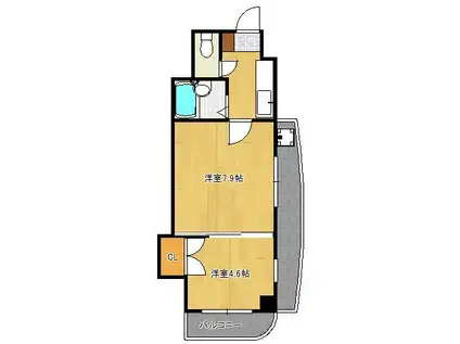 ロイヤルマキシム(2K/9階)の間取り写真