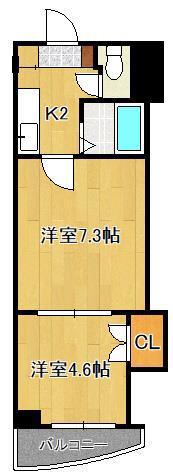ロイヤルマキシム(2K/9階)の間取り写真