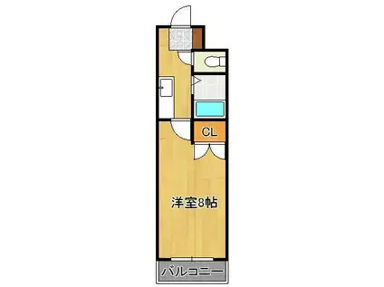 シャトレ徳力(1K/5階)の間取り写真