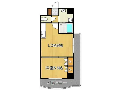 ロイヤルパレス(1LDK/4階)の間取り写真