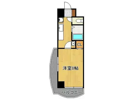 ロイヤルパレス(1K/9階)の間取り写真