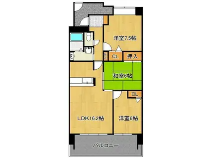 ルピナス守恒(3LDK/4階)の間取り写真