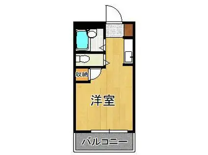 第二北九大前スカイマンション(ワンルーム/4階)の間取り写真