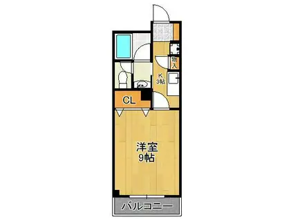 明夏ビル(1K/4階)の間取り写真