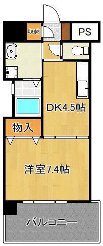 渡邊ビルⅡ(1DK/9階)の間取り写真