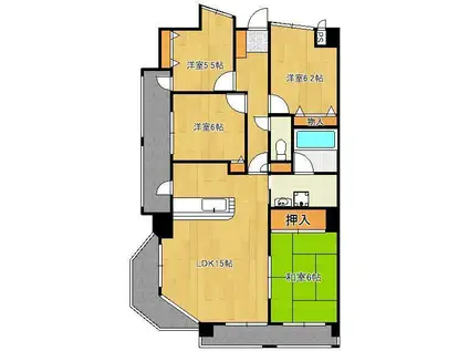 セカンド・レオ守恒(4LDK/5階)の間取り写真