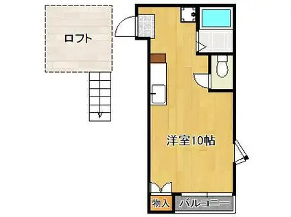 アップルハウス葉山(ワンルーム/1階)の間取り写真