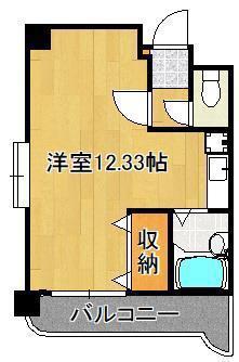 第Ⅲコーポあけみ(ワンルーム/2階)の間取り写真