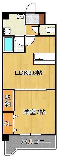 サンライズK(1LDK/2階)の間取り写真