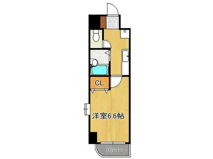 シヨン北九大前(1K/8階)の間取り写真