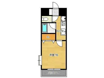 スターゲートマジョリティー(1K/2階)の間取り写真