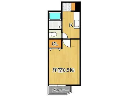 ビラプリンス7(1K/7階)の間取り写真