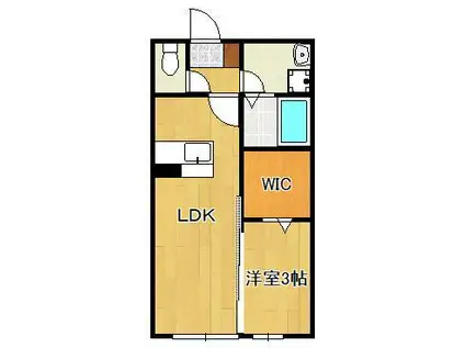 エスペランサ(1LDK/2階)の間取り写真
