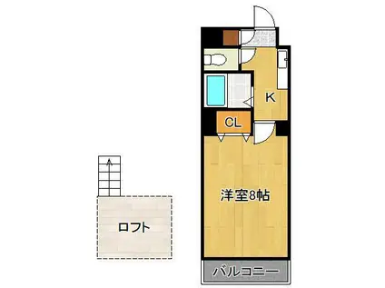 リファレンス嵐山口(1K/8階)の間取り写真