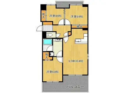 ガーデンブルグ守恒(3LDK/4階)の間取り写真