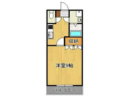 ハイグレイス(1K/1階)の間取り写真