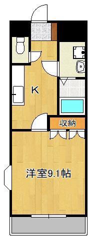 ハイグレイス(1K/2階)の間取り写真