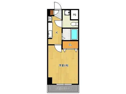 MOKUMOKU(1K/1階)の間取り写真