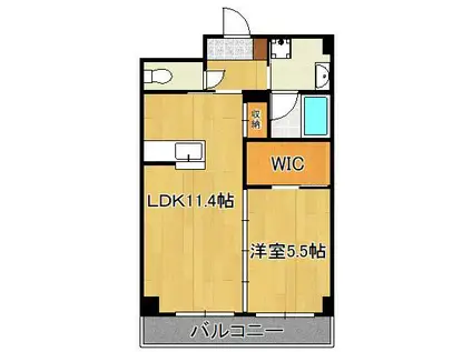 グランドコート時悠館(1LDK/2階)の間取り写真