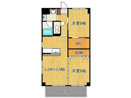 グランドコート時悠館(2LDK/5階)の間取り写真