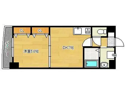 SUN SHINE CITY(1DK/6階)の間取り写真