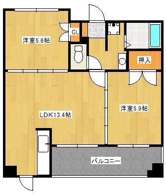 DA VINCI 5 (2LDK/3階)の間取り写真