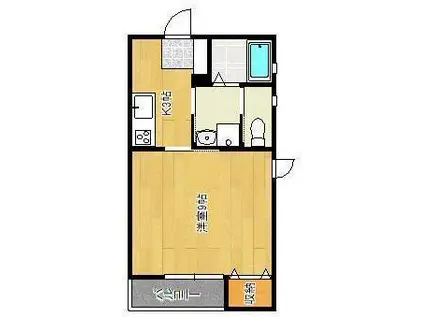 SEPHIROT弐番館(1K/1階)の間取り写真