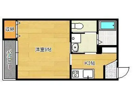 SEPHIROT弐番館(1K/2階)の間取り写真