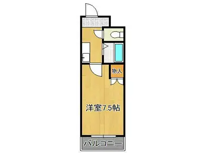 オリエンタル小倉南壱番館(1K/2階)の間取り写真