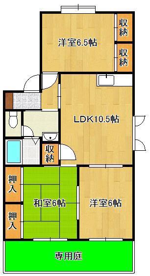 クレフォート星和台(3LDK/1階)の間取り写真