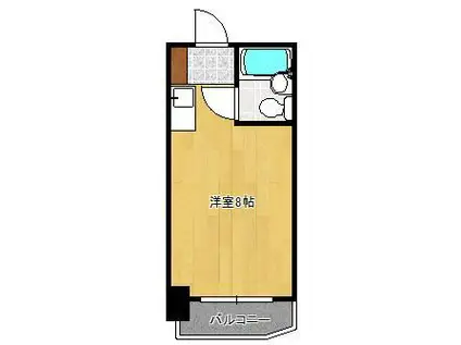 シンコー北九大前スカイマンション(ワンルーム/4階)の間取り写真