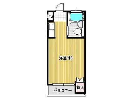 PLイースト北方(1K/2階)の間取り写真