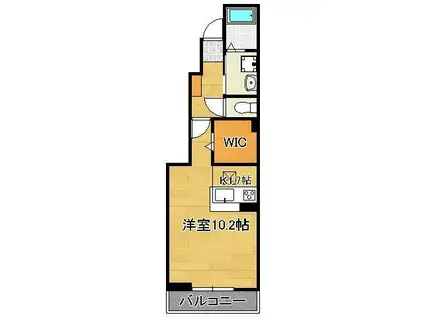 グランエスポワール(1K/1階)の間取り写真