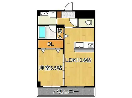 グランドコート嵐山(1LDK/4階)の間取り写真