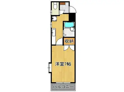 リファレンス葉山(1K/3階)の間取り写真