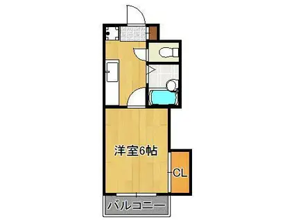 リファレンス葉山(1K/4階)の間取り写真