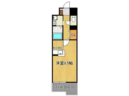 ベーシック・グローブ(1K/2階)の間取り写真