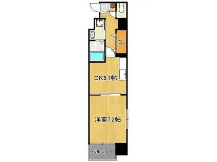 ベーシック・グローブ(1DK/4階)の間取り写真